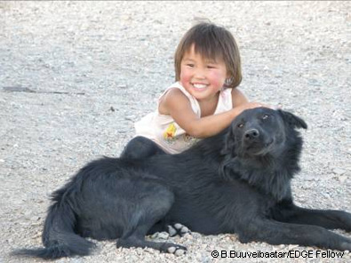 Child and Domestic Dog
