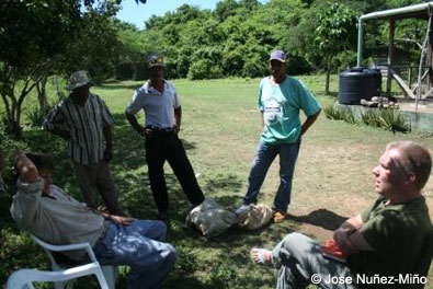 Meeting guides at Parque del Este