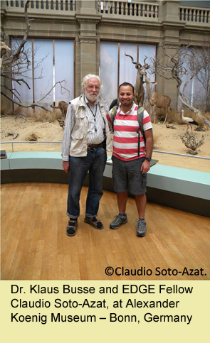 Dr Klaus Busse and Claudio Soto-Azat