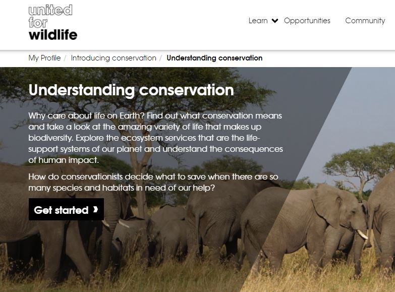 First Online Learning Course – “Understanding conservation”