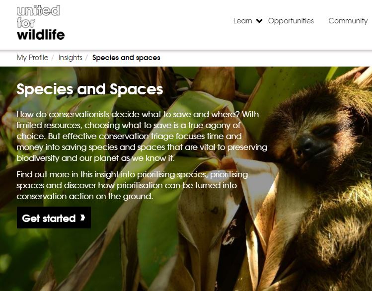 Species and Spaces – Online Learning Course Launched