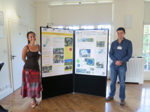 Presenting their work at the drinks reception
